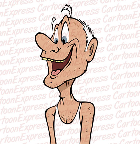 cartoon vector illustration old man